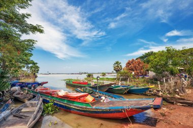 Some boats in the lake