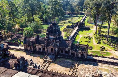 Antik khmer Budist tapınağı angkor wat kompleksi içinde