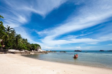 Egzotik tropikal plaj.