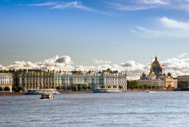 View on tne Neva river and St Isaac's Cathedral. St. Petersburg, clipart