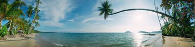 Panorama of tropical beach clipart