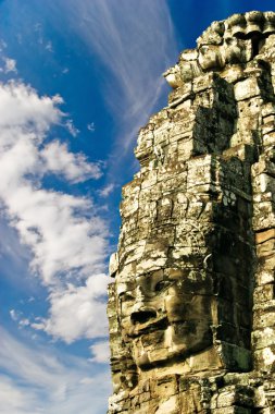 bayon gülümseyen yüzü. Angkor.