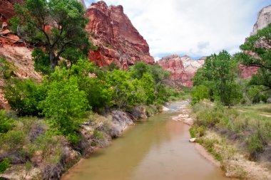 zion canyon yamaçları. Utah. ABD.