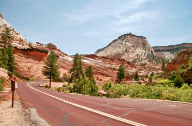 zion canyon yamaçları. Utah. ABD.