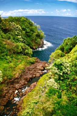 okyanus büyük adada görüntüleyin. Hawaii