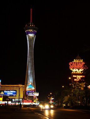 Night lights of the Stratosphere Tower clipart