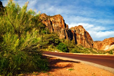 zion canyon yamaçları. Utah. ABD.