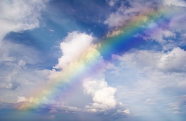 Rainbow on the sky clipart