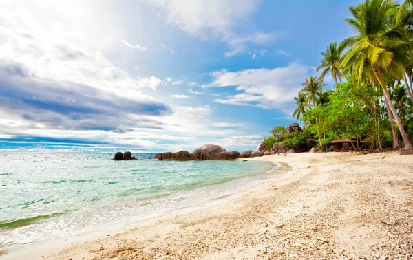 Egzotyczna plaża tropikalna. — Zdjęcie stockowe