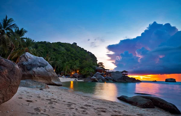 stock image Tropical colorful sunset.