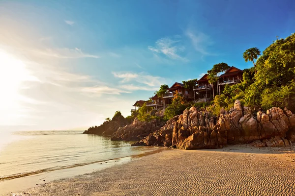 stock image Tropical colorful sunset.