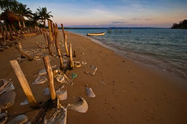 stock image Colorful sunset at beach