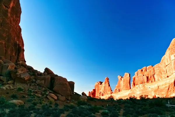 stock image Sunny day in Arches Canyon