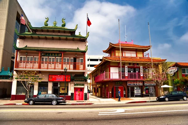 A los Angeles-i színes chinatown reggel — Stock Fotó