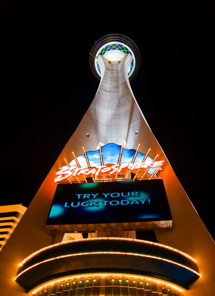 Night lights of the Stratosphere Tower