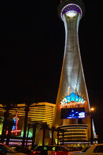 Night lights of the Stratosphere Tower — Stock Photo, Image