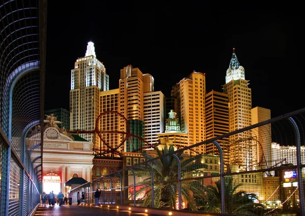 Νέα Υόρκη, Νέα Υόρκη ξενοδοχείο & Casino το βράδυ — Φωτογραφία Αρχείου