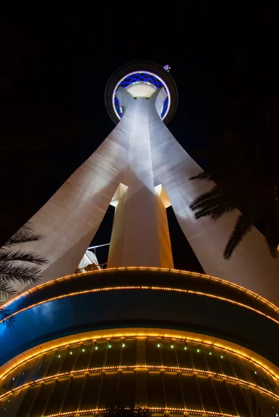 Night lights of the Stratosphere Tower — Stock Photo, Image