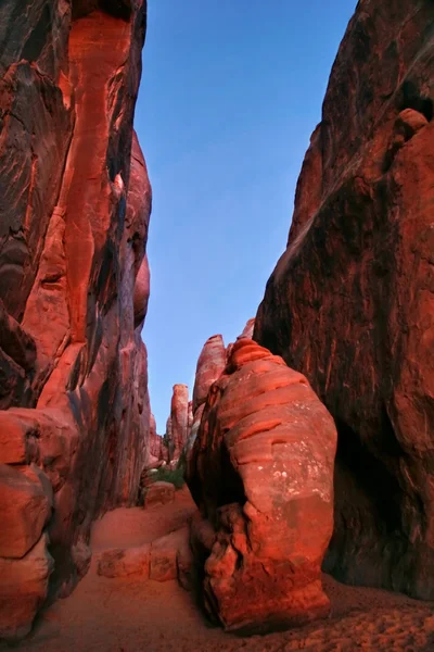 stock image Sunny day in Arches Canyon