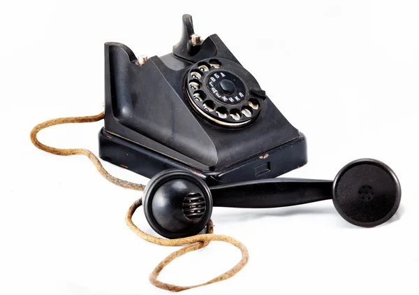 Stary telefon czarny — Zdjęcie stockowe