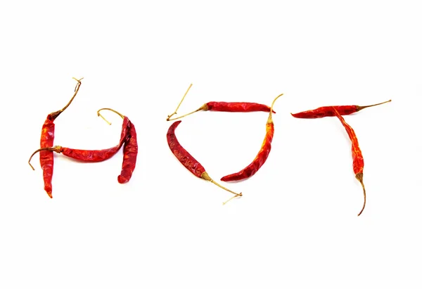 Red hot chili on white background — Stock Photo, Image