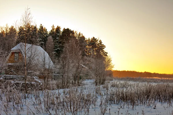 Zachód słońca zimowego — Zdjęcie stockowe