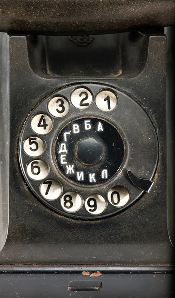 Altes schwarzes Telefon — Stockfoto