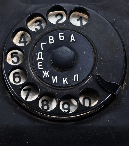 Starý černý telefon — Stock fotografie