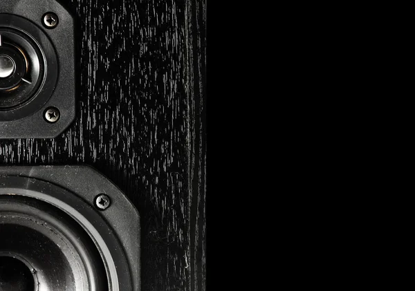 黑色高保真音响扬声器 — 图库照片