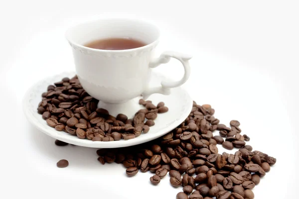Ziarna kawy i herbaty — Zdjęcie stockowe