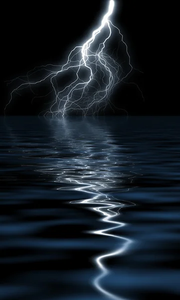 Lightning above the sea — Stock Photo, Image