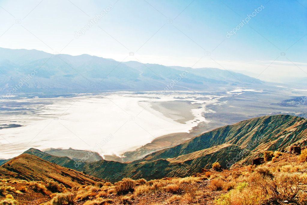 View on landscape of the Death Valley