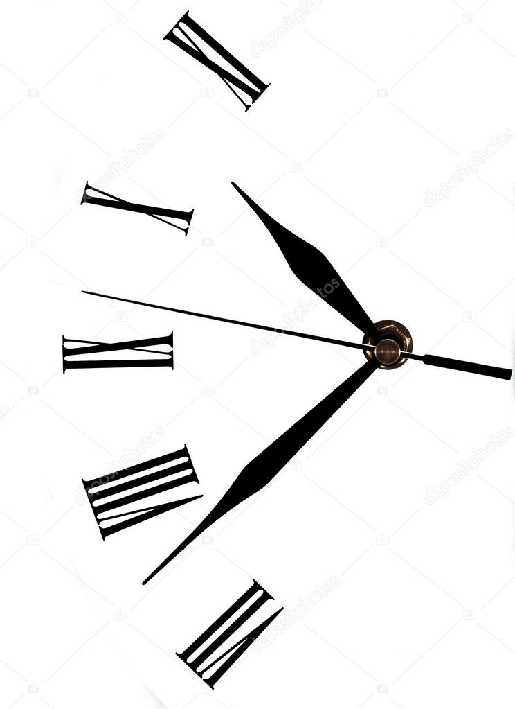 Abstract clock on white