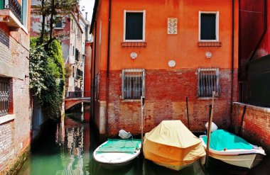 Boats in Venice clipart