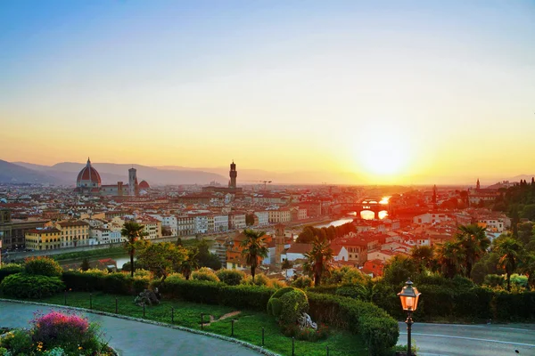 stock image Sunset with view of Florence