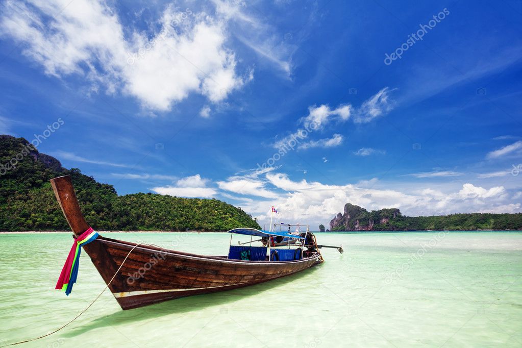 Boats in the tropical sea. Thailand