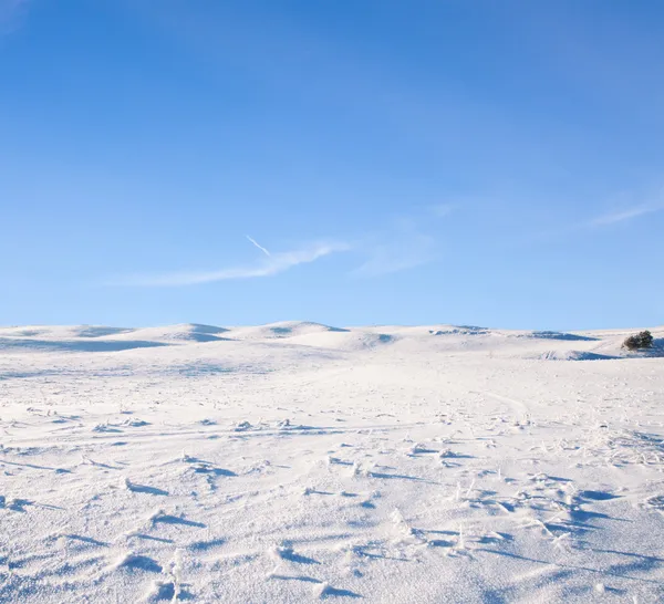 Snow mountain and blue sky — Stock Photo, Image