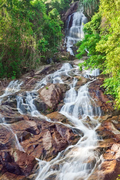 Beautiful cascade waterfall, koh Samui, Thailand — Stock Photo, Image