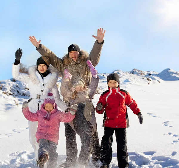 Family in the winter Royalty Free Stock Images