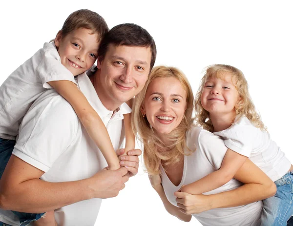 Сім'я з двома дітьми — стокове фото