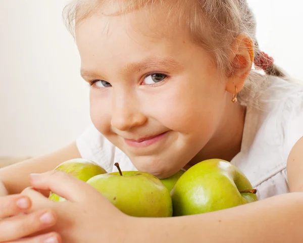 Child with apples — Stock Photo, Image