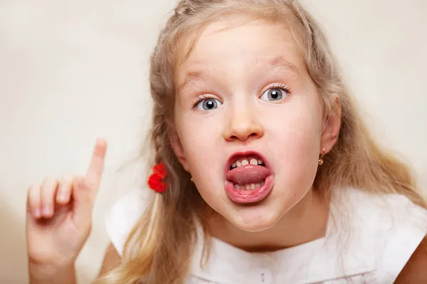 Swearing child — Stock Photo, Image