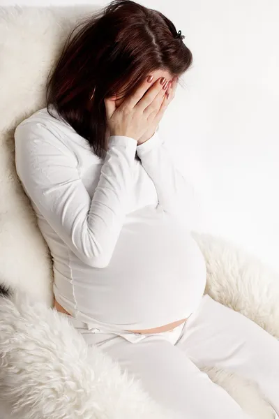 Άγχος στην έγκυο γυναίκα — Φωτογραφία Αρχείου