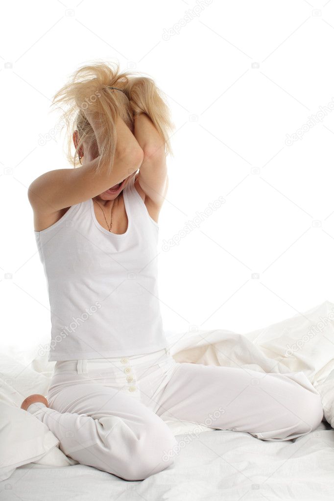 Distraught young woman