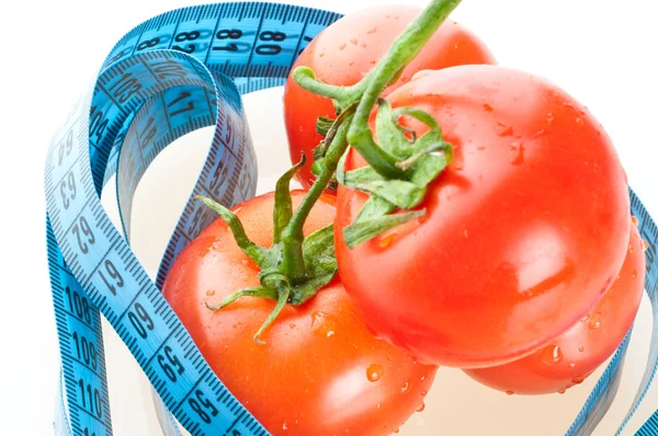 番茄与测量 — 图库照片