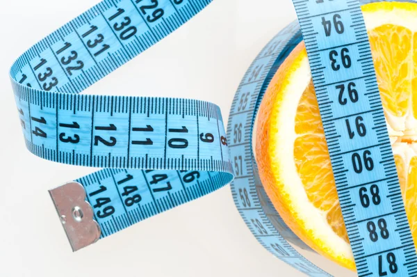 Arancione Frutto con misurazione — Foto Stock