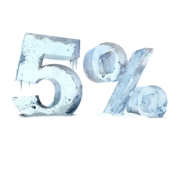 Fünf Prozent des Eises Stockbild
