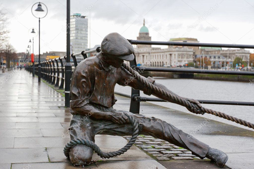 The Linesman statue. Dublin, Ireland
