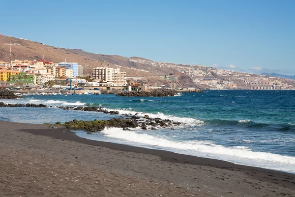 Pláž v candelaria. Tenerife — Stock fotografie