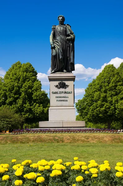 Staty av carl xiv. Norrköping, Sverige — Stockfoto